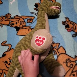 Green Dinosaur Plush Toy Build A Bear Long Neck Unstuffed
